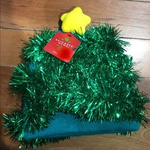 Christmas Tree Hat with decorations and Star